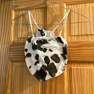 Cowprint bandana top